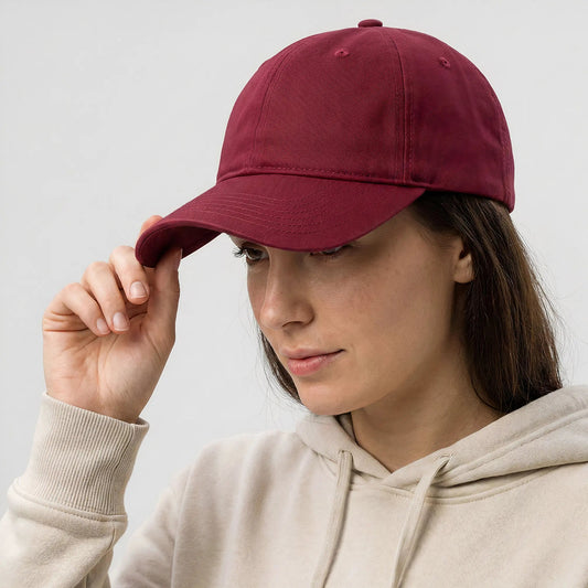 Burgundy Low Profile Baseball Cap