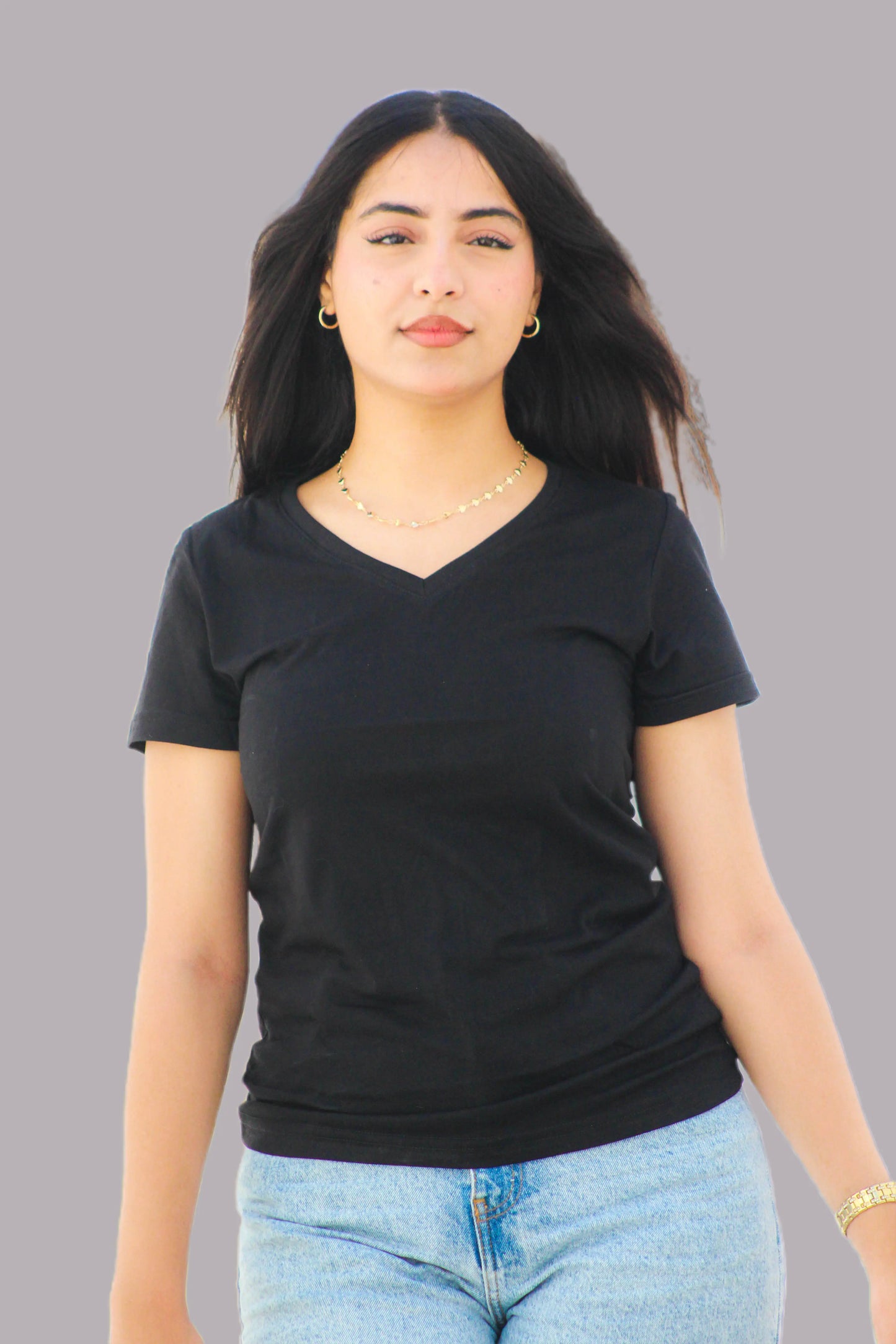 Women v-neck t-shirt