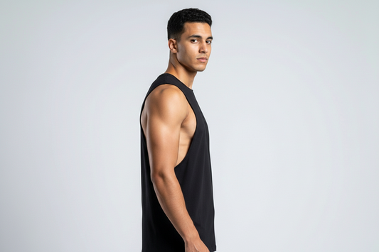 Black Sleeveless Gym Muscle Tank