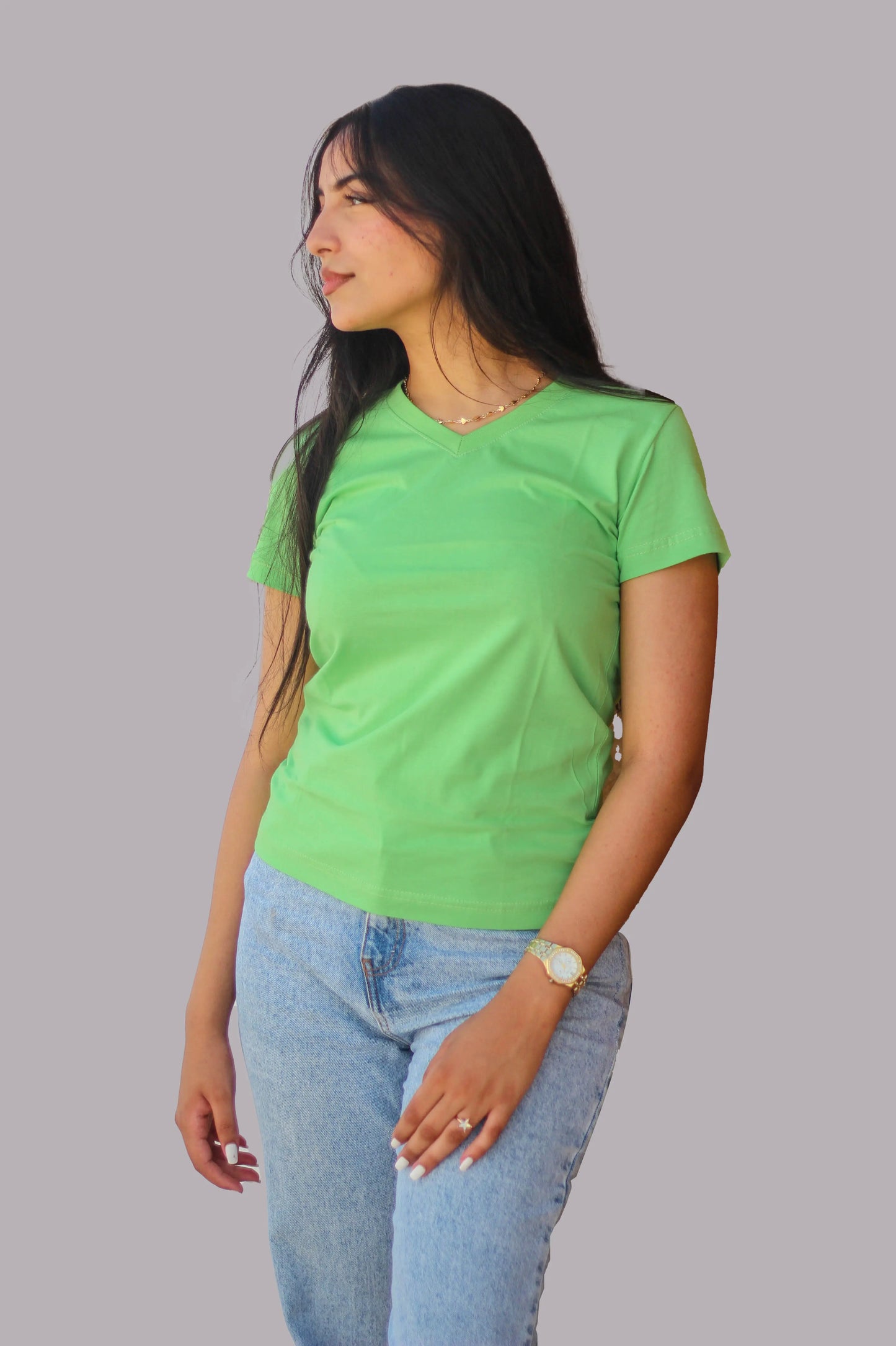 Women v-neck t-shirt
