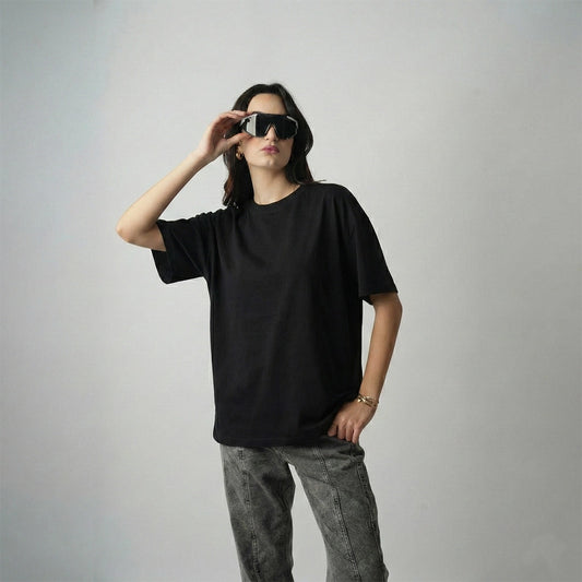 Black Oversized Cotton T-Shirt