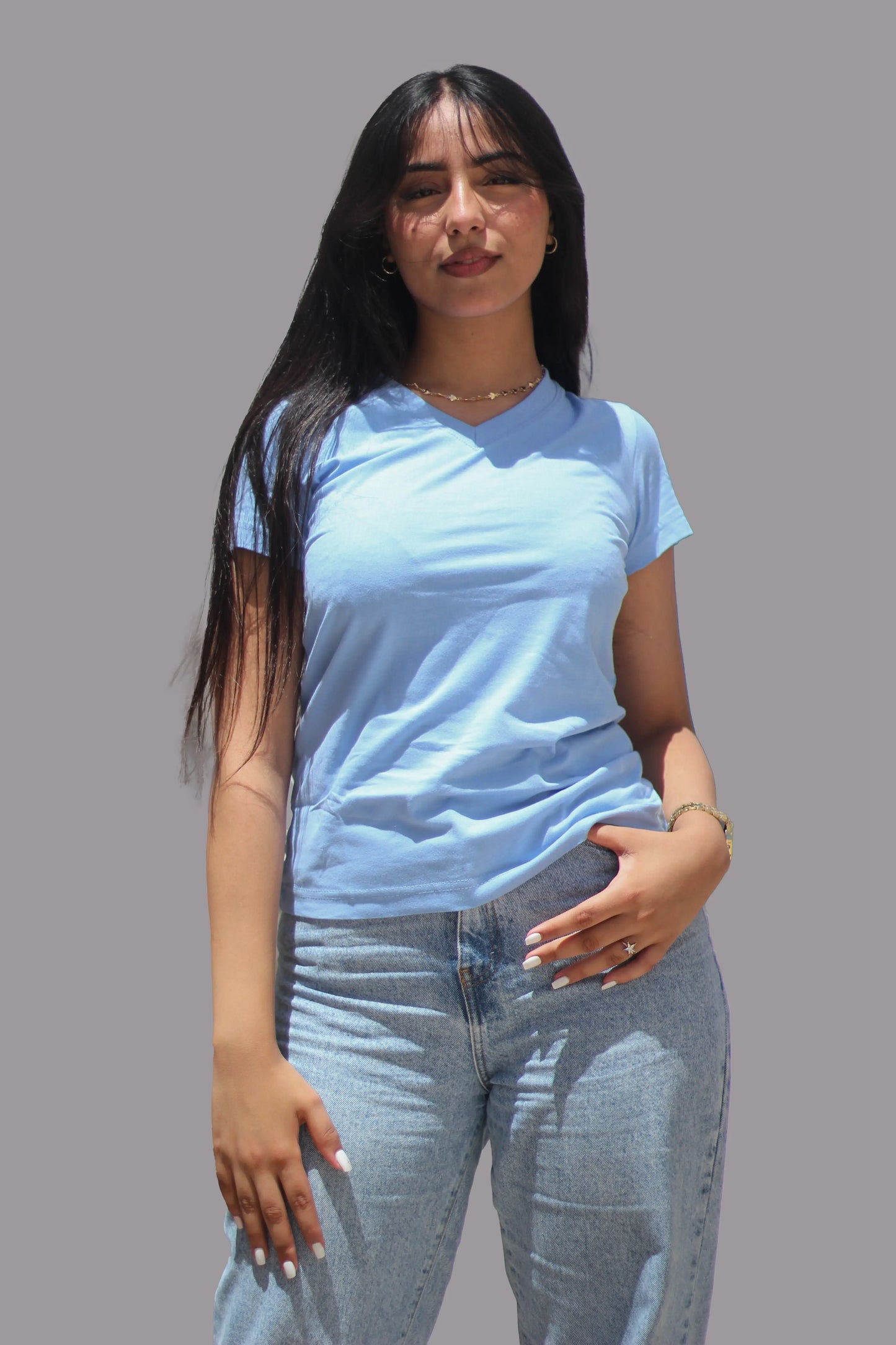 Women v-neck t-shirt