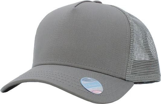 Grey Classic 5 Panel Mesh Back