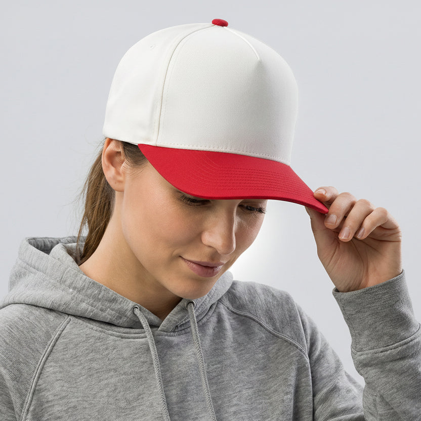 White-Red Performance Cap