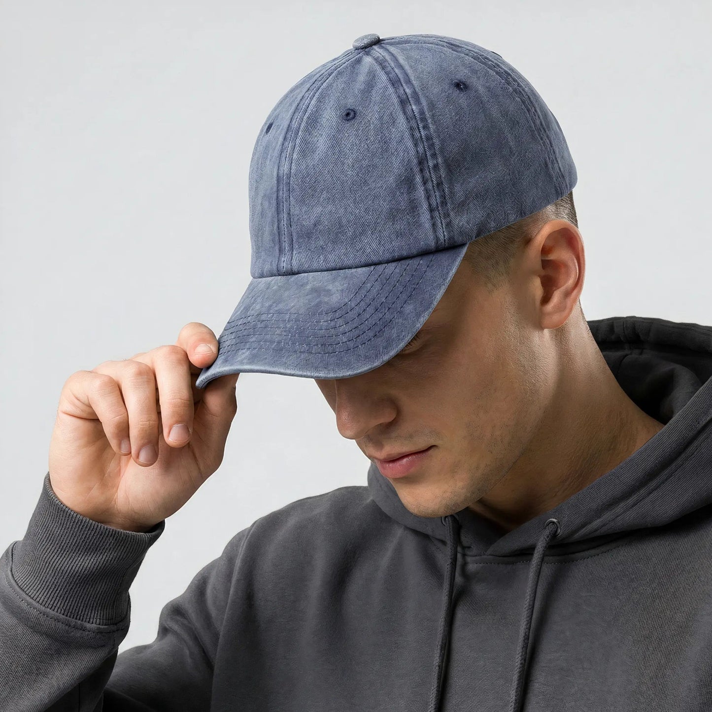 Casquette de performance bleu délavé