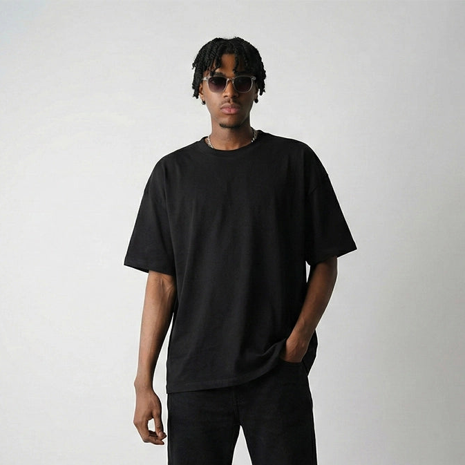 Black Oversized Cotton T-Shirt