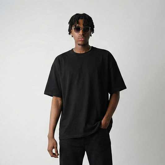 Black Oversized Cotton T-Shirt