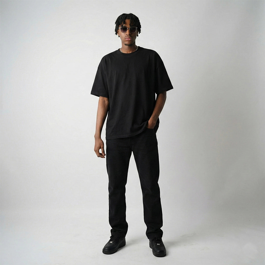 Black Oversized Cotton T-Shirt