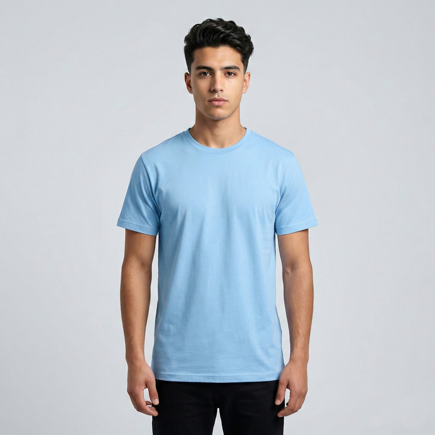 Sky Blue Classic Cotton T-Shirt