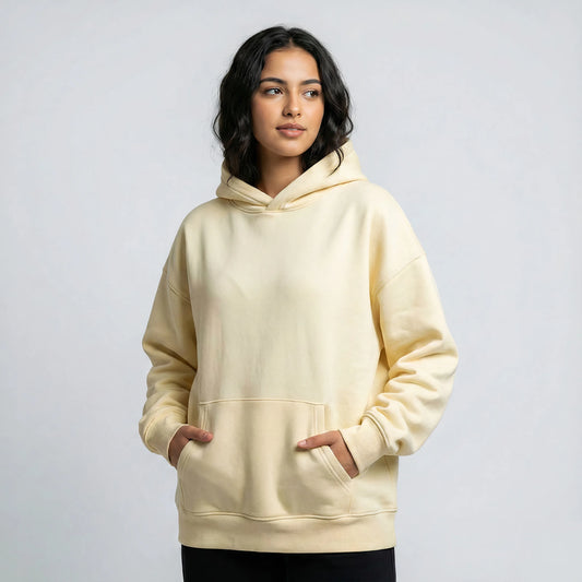 Beige Essential Pullover Hoodie