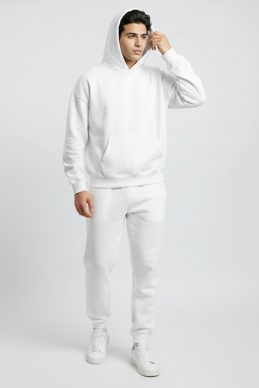 White Essential Pullover Hoodie