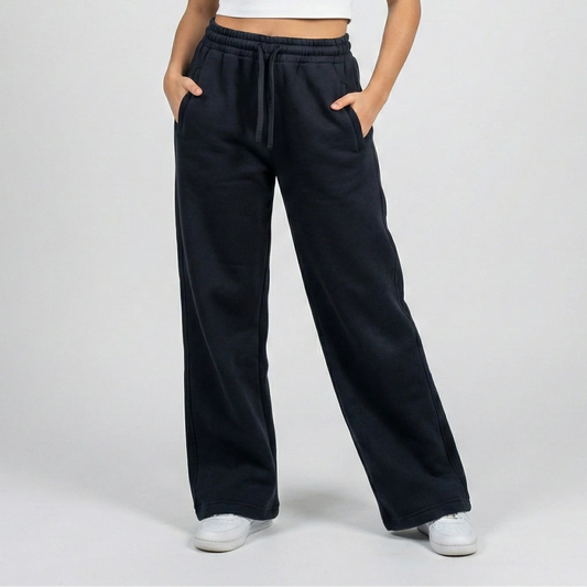 بنطال رياضي بقصة واسعة (طول كامل)