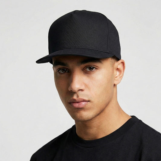 قبعة سوداء بخمسة ألواح مهيكلة