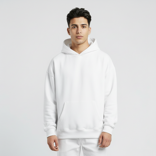 White Essential Pullover Hoodie