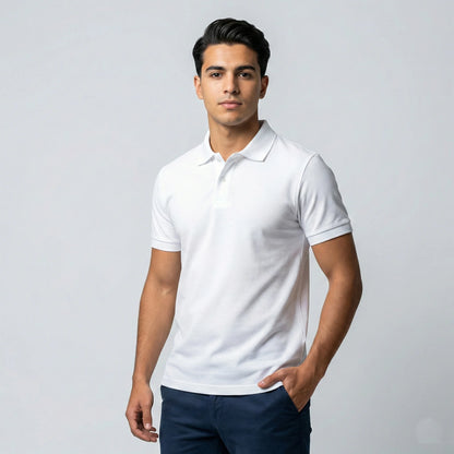 White Classic Polo Top