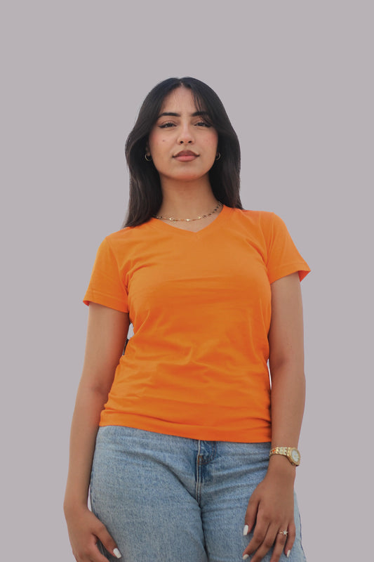 Women v-neck t-shirt