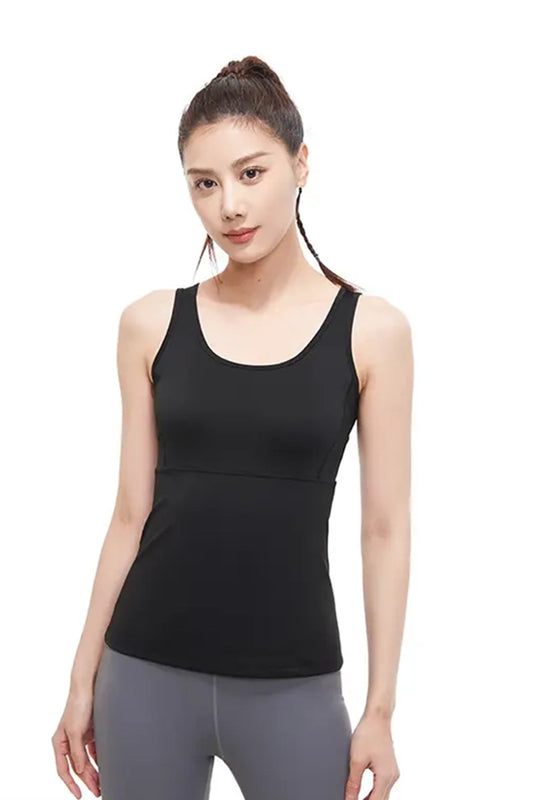 T-shirt de Sport Respirant pour Femme Noir – Design Dos Nu