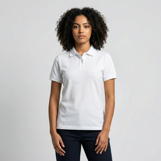 White Classic Polo Top
