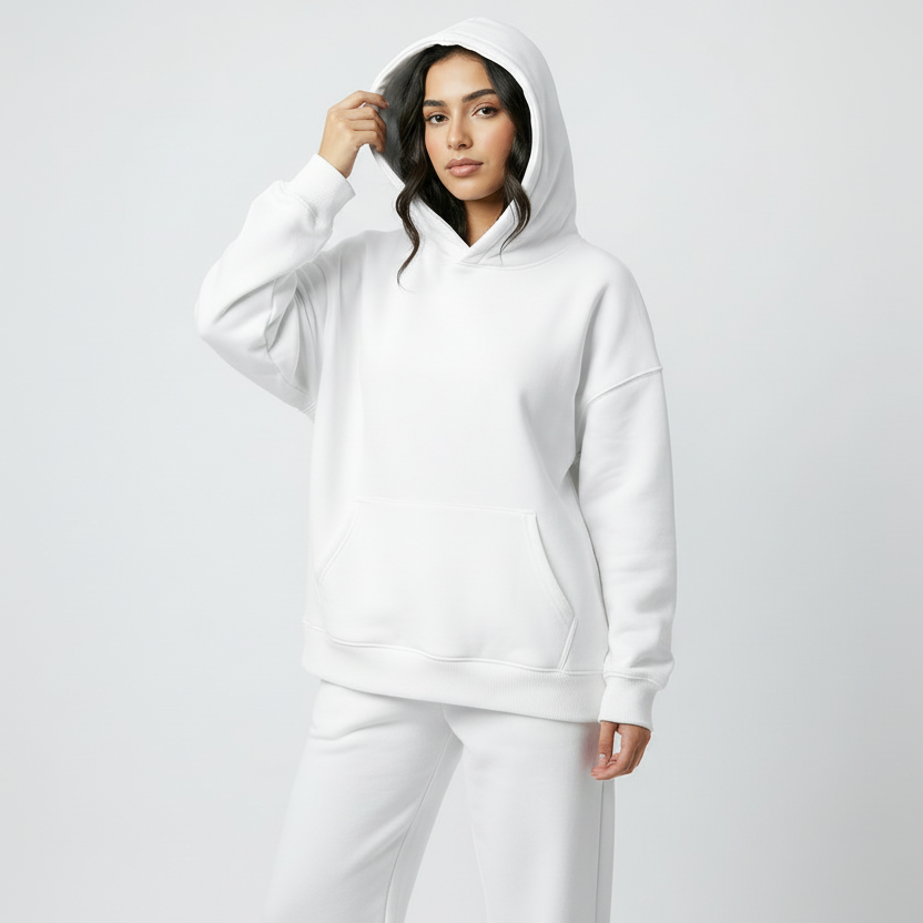 White Essential Pullover Hoodie