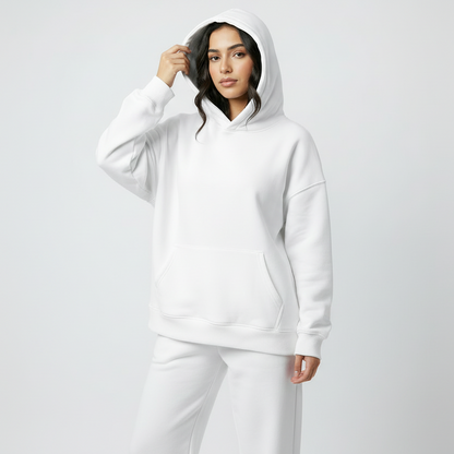 White Essential Pullover Hoodie