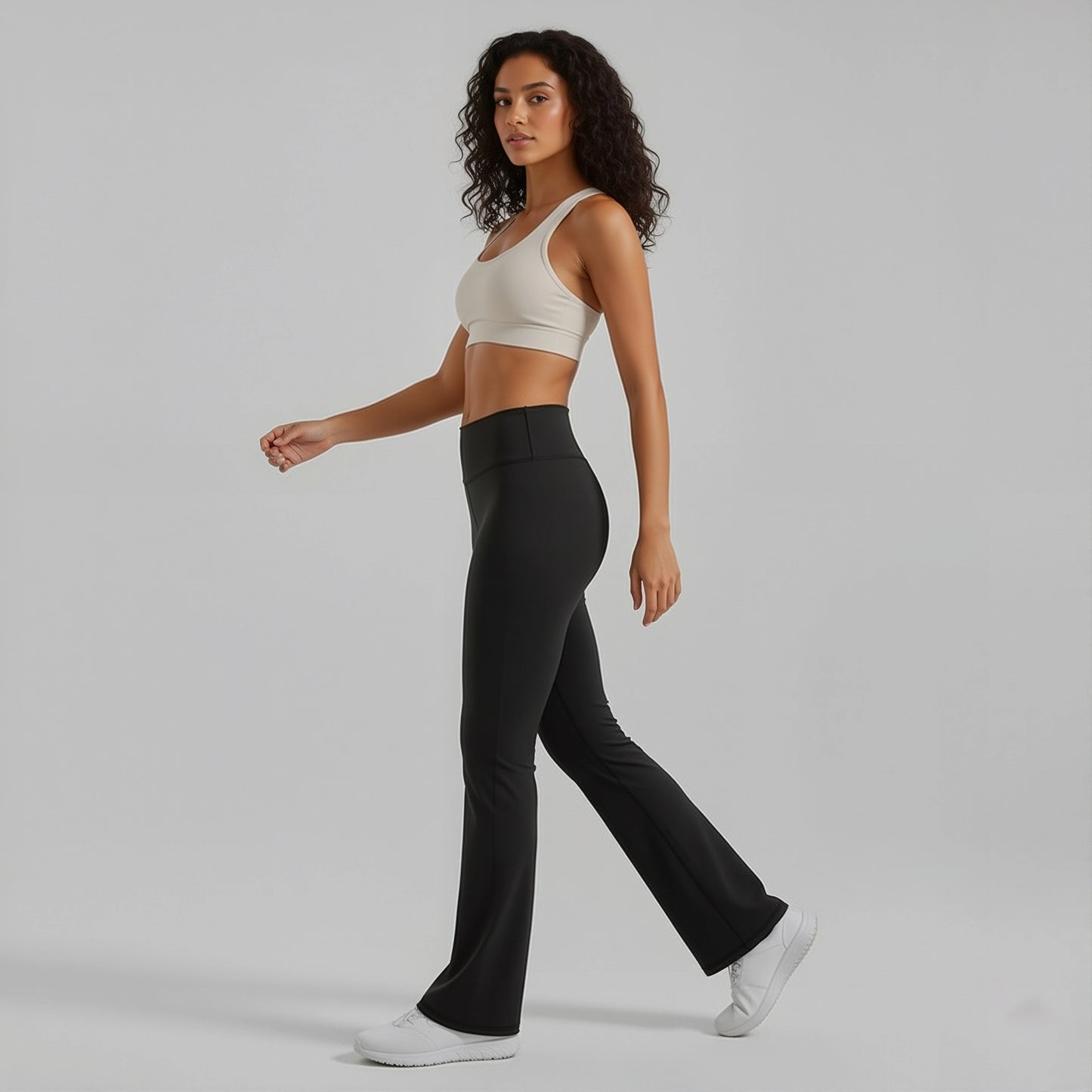 High-Waist Flared Active Pants
