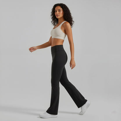 High-Waist Flared Active Pants