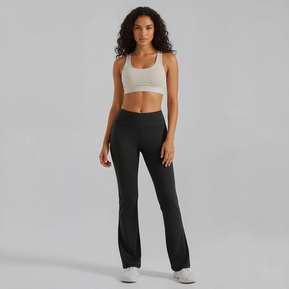 High-Waist Flared Active Pants