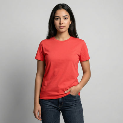 Red Classic Cotton T-Shirt