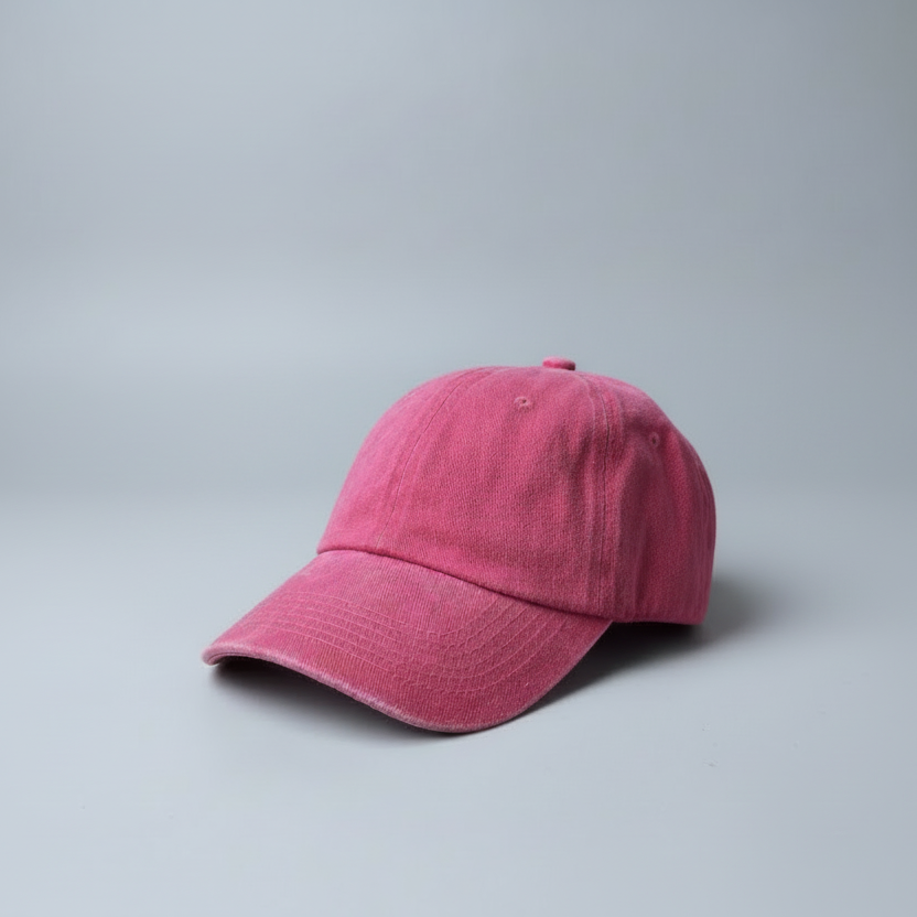 Casquette classique en coton délavé rouge