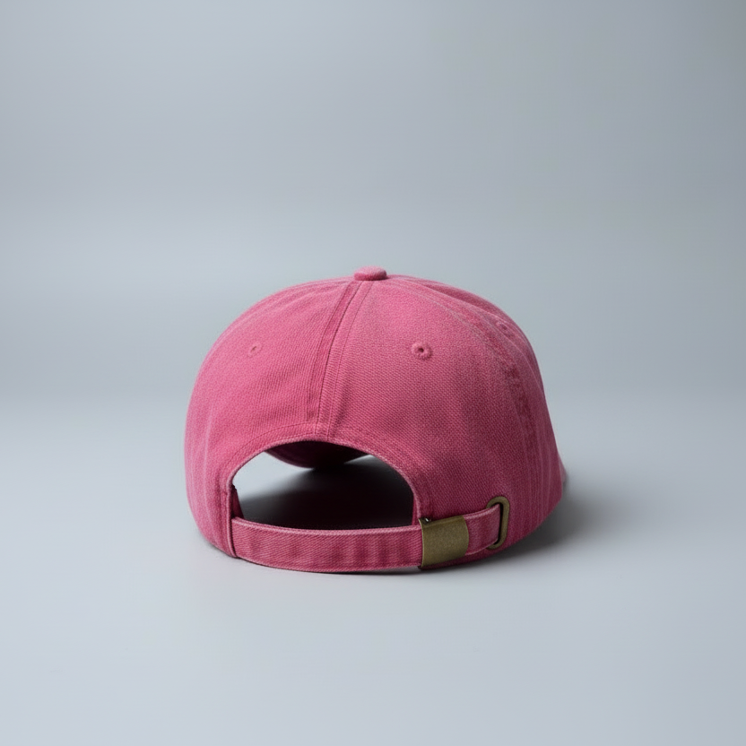 Casquette classique en coton délavé rouge