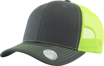 Grey-Neon Green Mesh Performance Cap