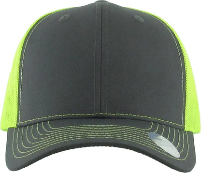 Grey-Neon Green Mesh Performance Cap