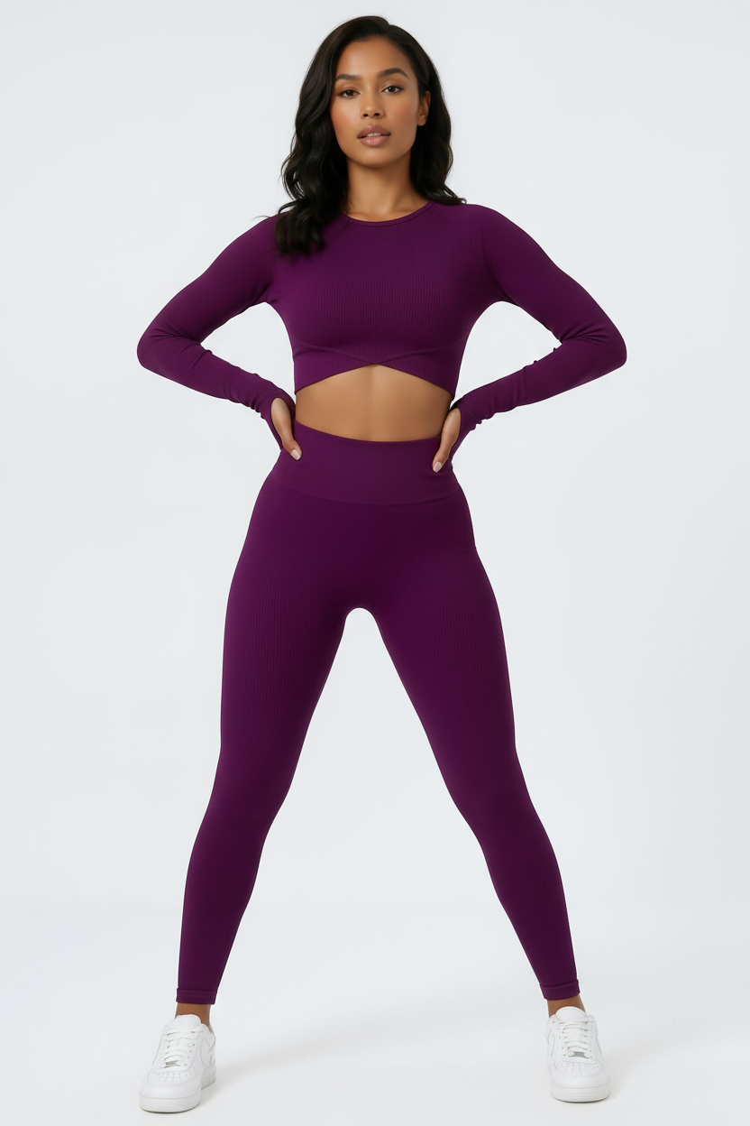 Ribbed Long Sleeve Active Set