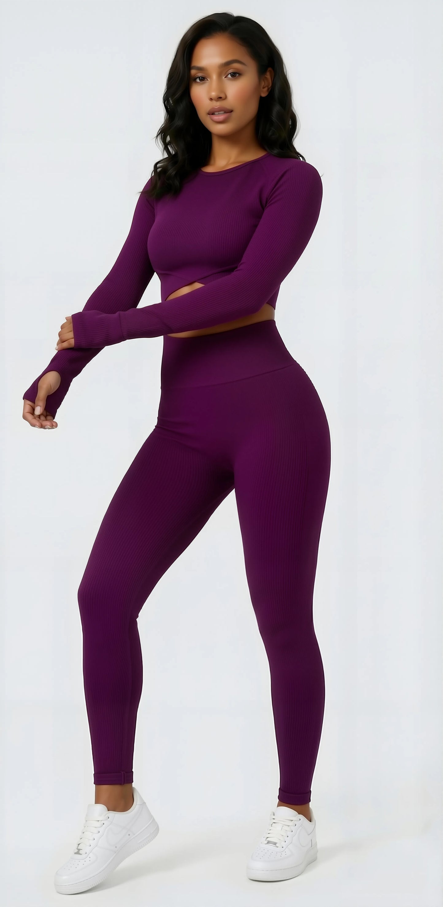 Ribbed Long Sleeve Active Set