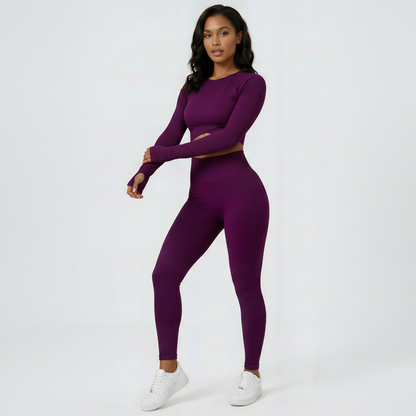 Ribbed Long Sleeve Active Set