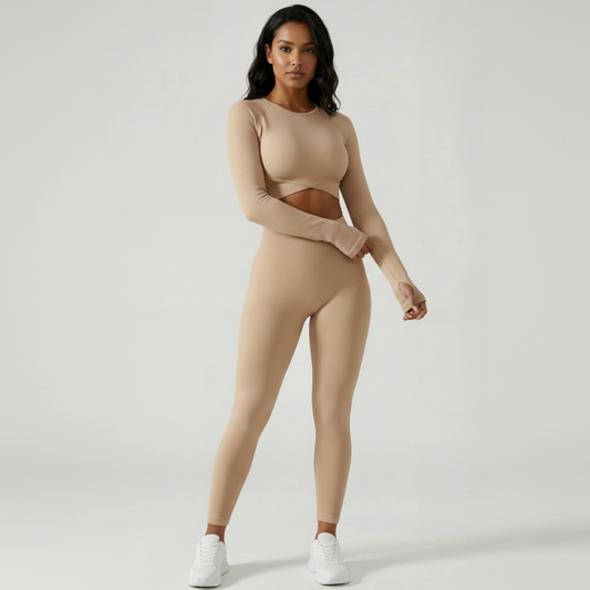 Ribbed Long Sleeve Active Set