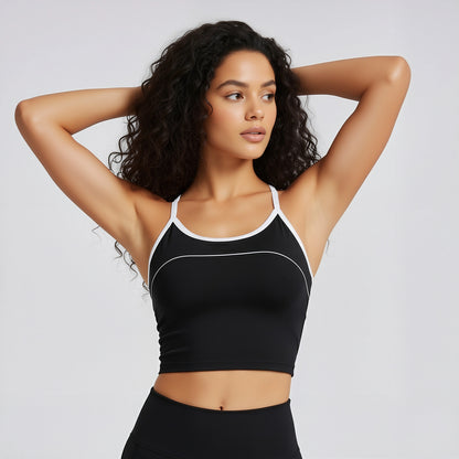 Contrast Trim Active Top