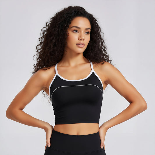 Contrast Trim Active Top